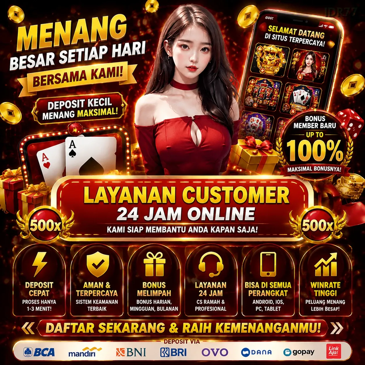 Ikon aplikasi idr77 resmi